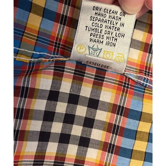 Bugatchi ShapedFit XL Men's Plaid Long Sleeve Snap Front Shirt TopStitch Western - Picture 12 of 14